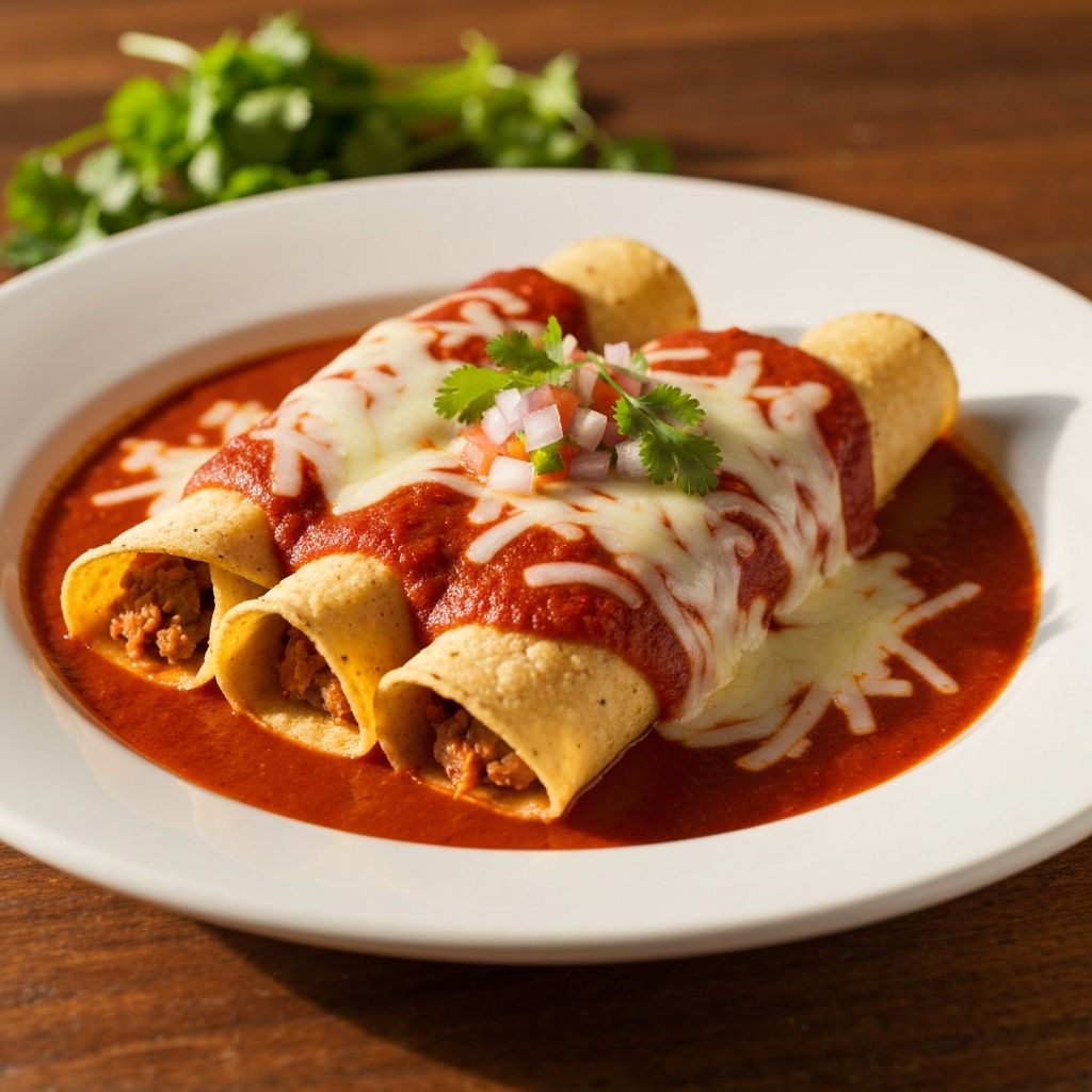Enchiladas Rojas - Mexican Cuisine